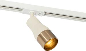 Spot modern bej cu auriu pentru sistem de șine monofazat GU10 50mm - Iconic Kohua