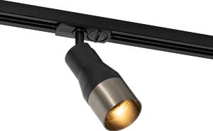 Spot modern negru cu gunmetal pentru sistem de șine monofazat GU10 50mm - Iconic Kohua