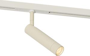 Spot modern bej cu alb pentru sistem de șine monofazat - Slimline Uzzy