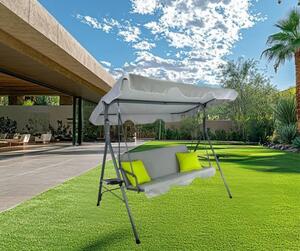 Balansoar gradina, 3 persoane, structura metal, 170 x 118 x 153, Gri