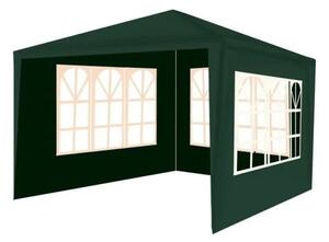 Pavilion gradina, 3x3x2,5 m, cu 3 pereti laterali, verde inchis