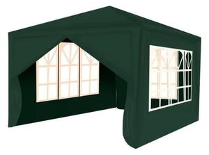 Pavilion gradina, 3x3x2,5 m, cu 4 pereti laterali, verde inchis