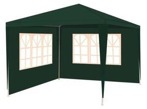 Pavilion gradina, 3x3x2,5 m, cu 2 pereti laterali, verde inchis