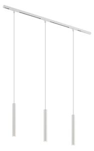 Sistem modern de iluminat pe șine cu 3 pendule albe monofazat - Slimline Keno
