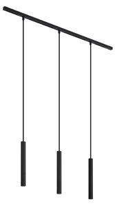 Sistem modern de iluminat pe șine cu 3 pendule negre monofazat - Slimline Keno