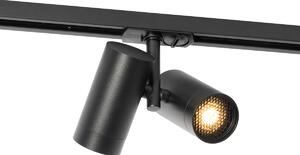 Spot modern cu șină monofazat negru cu 2 lumini - Iconic Scopio