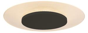 Moderne plafondlamp wit met zwart 36cm incl. LED - Lido