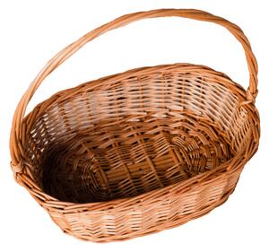 Cos oval mediu cu toarta lunga -natur-cos tip cadou KC-325