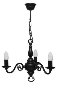 Brilagi - Candelabru suspendat pe lanț IMPERO 3xE14/60W/230V negru