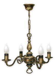 Brilagi - Candelabru suspendat pe lanț IMPERO, 4xE14/60W/230V, finisaj alamă