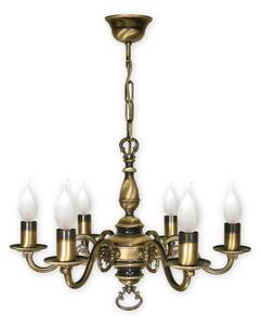 Brilagi - Candelabru suspendat pe lanț IMPERO 6xE14/60W/230V alamă