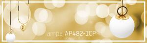 Lampă de tavan suspendată sticlă metal auriu alb APP482-1CP
