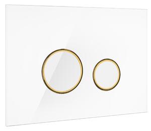 Oltens Lule buton de spălare pentru WC alb/auriu/mat/alb 57203000