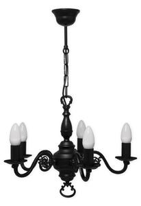 Brilagi - Candelabru pe lanț IMPERO 5xE14/60W/230V negru