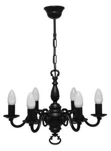 Brilagi - Candelabru suspendat cu lanț IMPERO 6xE14/60W/230V negru