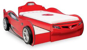 Pat masinuta pentru copii Race Cup Red, 190 x 90 cm