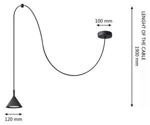 Lustră pe cablu ETNA 1xGX53/15W/230V negru