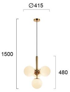 Lustră pe cablu JOLIN 4xG9/5W/230V aurie