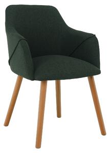 KONDELA Fotoliu design, verde / fag, PETRUS