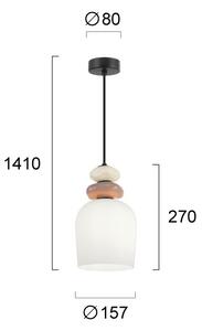 Lustră suspendată pe cablu VALISIA 3xE27/40W/230V bej/măsliniu