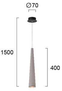 Lampă suspendată pe cablu ANISHA 1xGU10/35W/230V gri