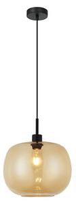 Lustră suspendată pe cablu ALAN 1xE27/40W/230V bej fumuriu/negru