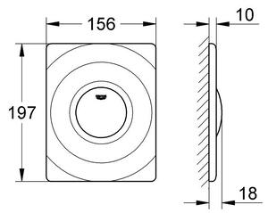 Grohe Surf buton de spălare pentru WC Alpine white 37063SH0
