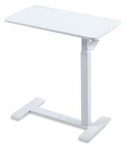 Masă ajustabilă pentru laptop cu roți – reglabilă pe Înălțime (65-90 cm), blat mdf 68x36 cm, mobilă pentru pat și canapea, onuvio® - alb