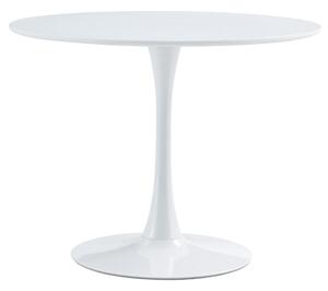 KONDELA Masă dining, rundă, alb mat, diametru 110 cm, REVENTON NEW