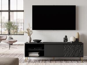 Comodă TV Ciretre 103Negru, Auriu, 18x6x4cm
