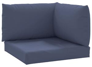 Perne canapea din paleți, 3 buc., bleumarin, textil Oxford