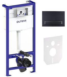 Set cadru încastrat Oltens Triberg 50001000, buton de spălare Oltens Torne 57101300, 49301000