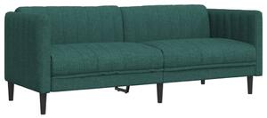 Canapea cu 3 locuri, verde închis, material textil