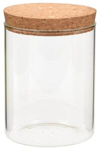 Borcane din sticlă depozitare, capac de plută, 6 buc., 650 ml