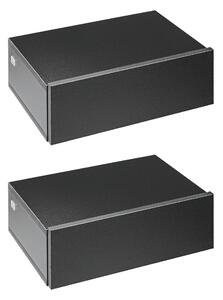 HOMCOM Set 2 Noptiere Suspendate pentru Dormitor, Noptiere Moderne din Lemn cu Fixare pe Perete, 40x30x15cm, Negru | Aosom Romania