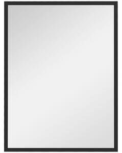 HOMCOM Oglindă Dreptunghiulară de Perete cu Cârlige, Sticlă și MDF, 60x80 cm, Negru | Aosom Romania