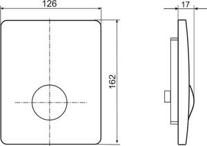 Villeroy & Boch ViConnect buton de spălare pentru pisoar crom lucios 92194461