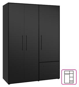 KONDELA Dulap, negru, MOSKA TYP 1