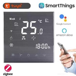 Termostat Zigbee pentru incalzirea in pardoseala TOR2000 Argintiu