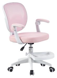 KONDELA Scaun pivotant, roz/alb, TRIXI TYP 1
