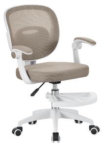 KONDELA Scaun pivotant, bej/alb, TRIXI TYP 1