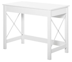 HOMCOM, Birou de Studiu, Stil Modern, MDF, Metal, 105x50x76 cm, Alb | Aosom Romania