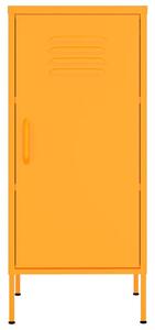 Dulap de depozitare, galben muștar, 42,5x35x101,5 cm, oțel