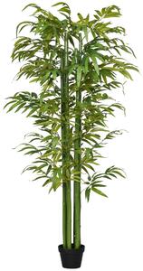 HOMCOM Plantă Artificială de Bambus, 180 cm, Realistă, cu Ghiveci Decorativ pentru Living și Dormitor, Verde | Aosom Romania