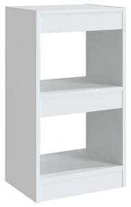 Bibliotecă/Separator cameră, alb, 40x30x72 cm