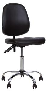 Scaun de laborator Medico, mecanism FreeLock, piele ecologica, negru