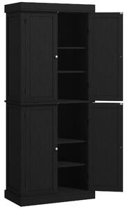 HOMCOM Dulap Înalt de Bucătărie cu 6 Rafturi și 2 Uși, Dulap cu Rafturi Reglabile din Lemn, 76x40,5x184 cm, Alb | Aosom Romania