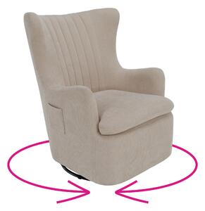 KONDELA Scaun pivotant de relaxare, gri-bej, MAREN