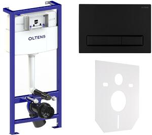 Set cadru încastrat Oltens Triberg 50001000, buton de spălare Oltens Torne 57103300, 49301000