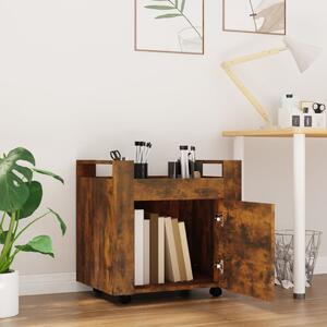 Cărucior de birou, stejar fumuriu, 60x45x60 cm, lemn prelucrat